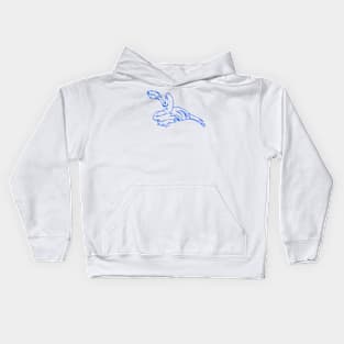 dino_019-blue Kids Hoodie